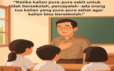 Kadang kita lupa… perjuangan terbesar bukan di ruang kelas, tapi di rumah